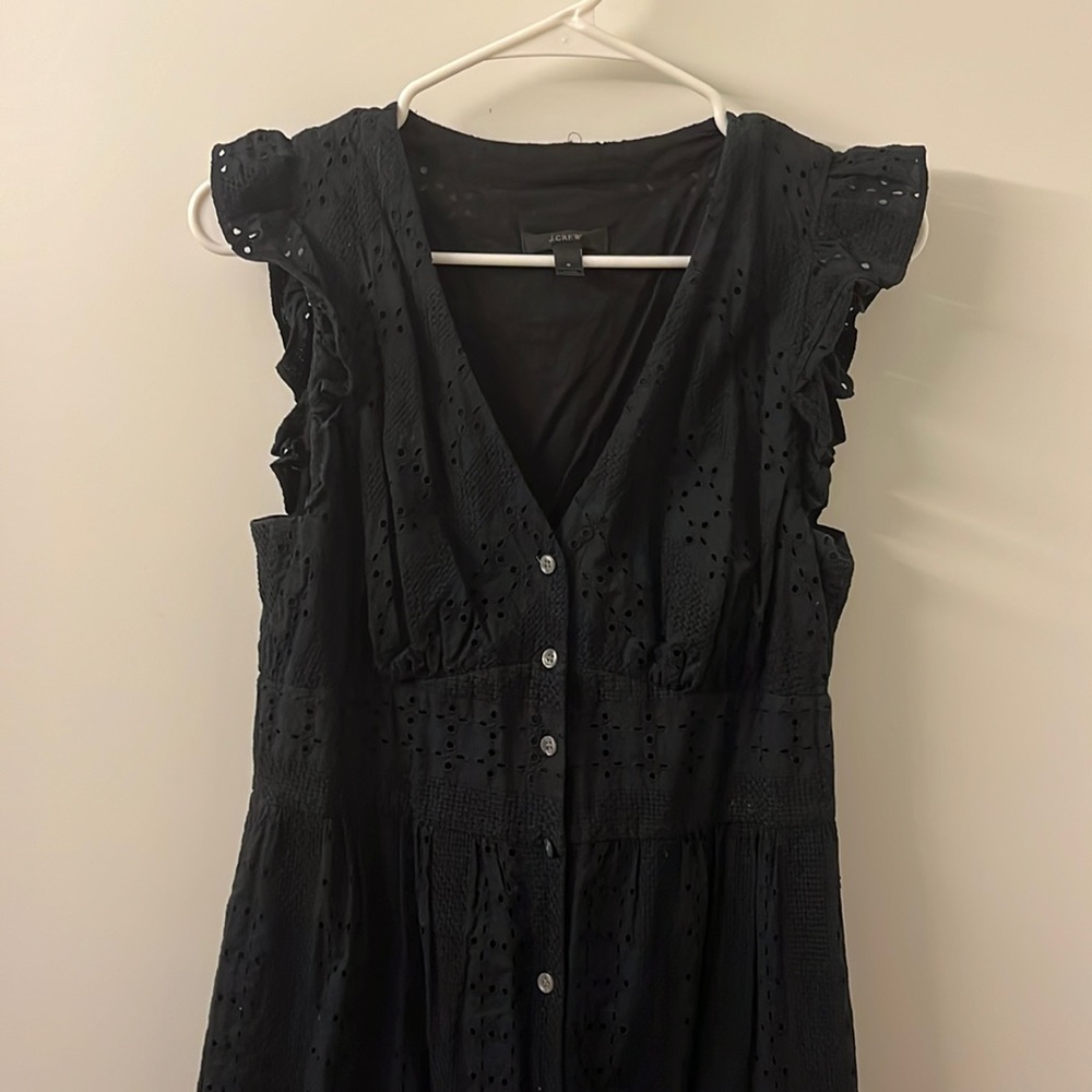 J. Crew Eyelet Midi Dress